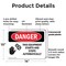 Signmission Equipment Starts And Stops Automatically Danger Sign, Plastic, 14in W x 10in L, 2PK OS-2PACK-DS-P-1014-L-1589 - alternate 8